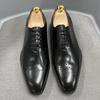 Fashion Mens Size 7-12 Oxford Shoes Wingtip Genuine Calf Leather Luxury Lace-Up Business Office Brogue Dress Shoes for Men