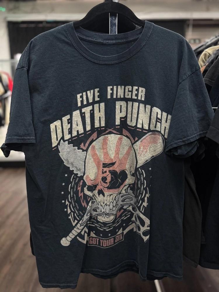 

Five Finger Death Punch T-Shirt Got Your Six Vintage 2016 Tour Tee All Sizes Unisex T-Shirt XL