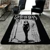 Black and White Dark Queen Rug Floor Mat for Living Room or Bedroom Soft and Comfortable Carpet a Gift for Birthday and Holiday.ZFF0913204