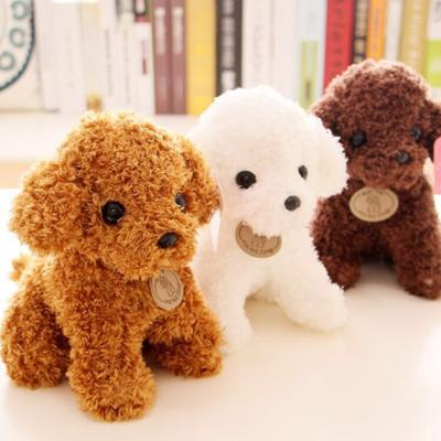 Adoráveis Cães Teddy de Pelúcia com Cabelos Cacheados Brinquedos Sorte Simulação Bonecos Teddy Recheados Macios Animal de Brinquedo Presentes de Aniversário para Crianças