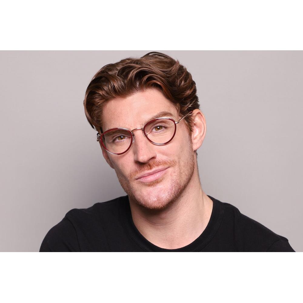 Full Rim Oval Red Gold Smartbuy Collection Filom Mtr 93 Fashion Unisex Eyeglasses