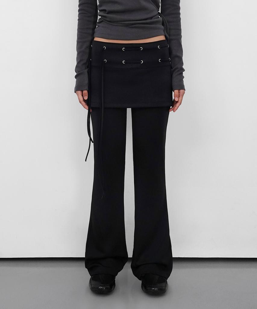 Saendeulig Eyelet Skirt Pants_Black