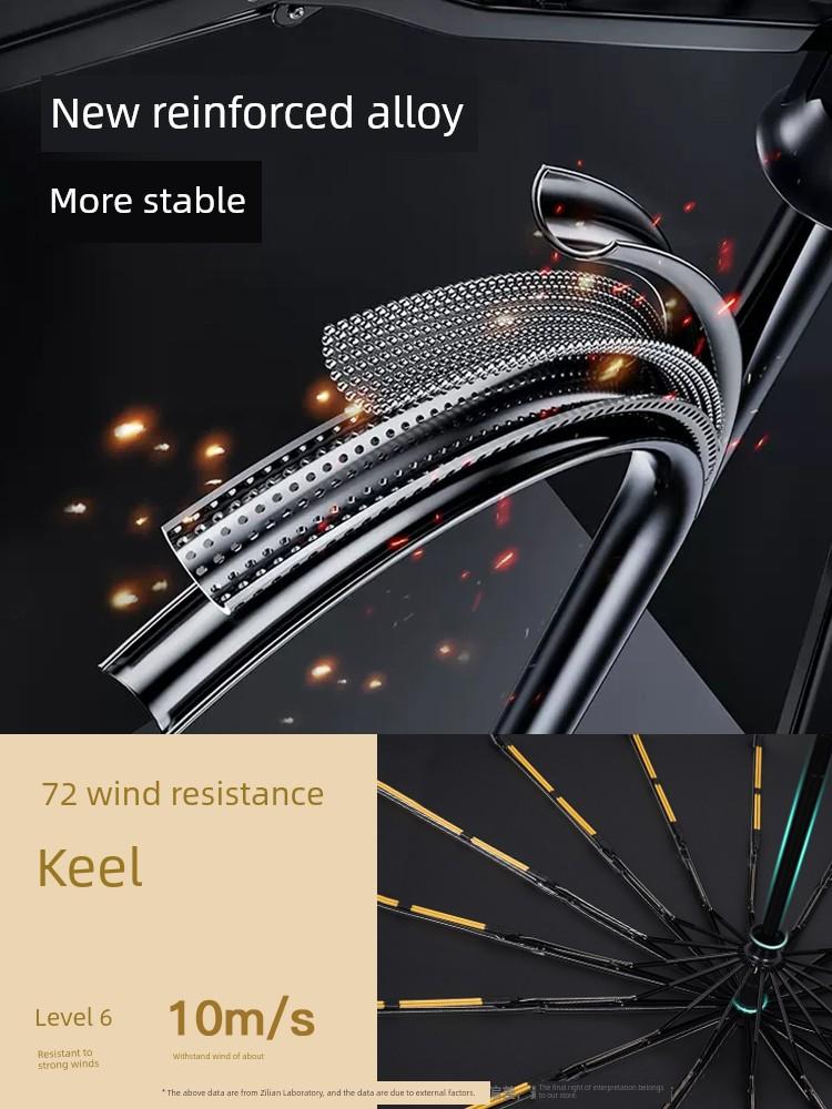 Bone Automatic Foldable Dual-Purpose Sun-Proof Umbrella
