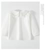 2026 Girls' Korean Style Lace Collar Long Sleeve Shirt for Spring & Autumn