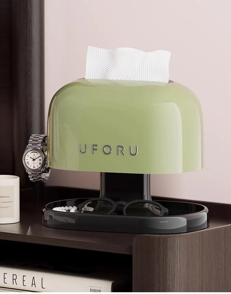 Retro Toaster Napkin Holder & Tissue Box with Storage Tray, Bedside Desk Organizer for Keys, Jewelry, Home Decor