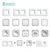 BSEED Mechanical Light Switches Wall Sockets Frame Crystal Glass Panel Type-c USB Socket  EU/FR Standard DIY Function Parts Only