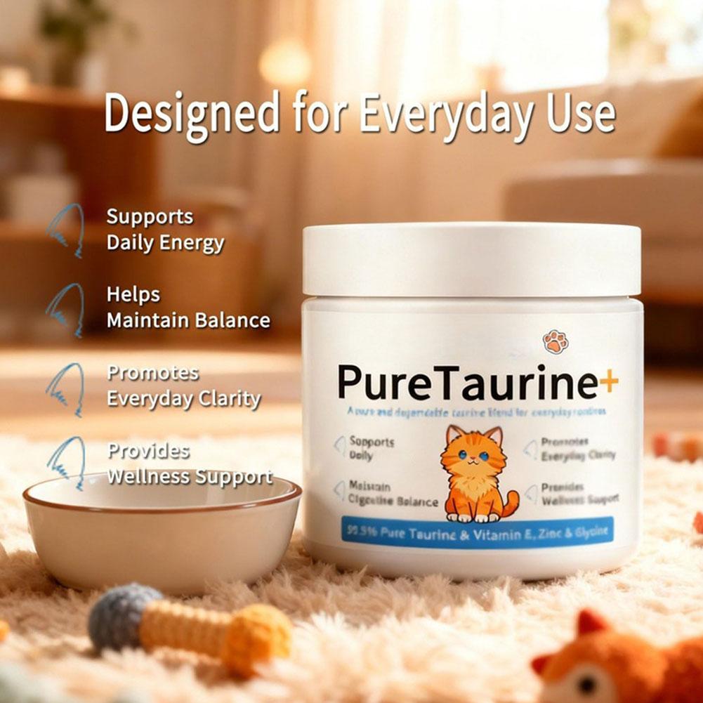Pure Taurine Powder For Cats And Dogs Digestive Health Heart Eye Support Daily Wellness Supplement Vitamin E Zinc Glycine 4
