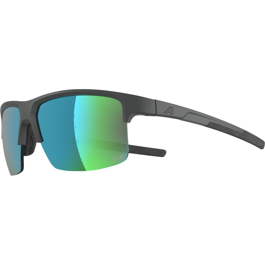 Sports High Contrast for EAGLE Matte [Alpina] Sunglasses, Mirror, Anti-Fog, Cycling/Running/Outdoor Use, Q-LITE, Midnight/Gray
