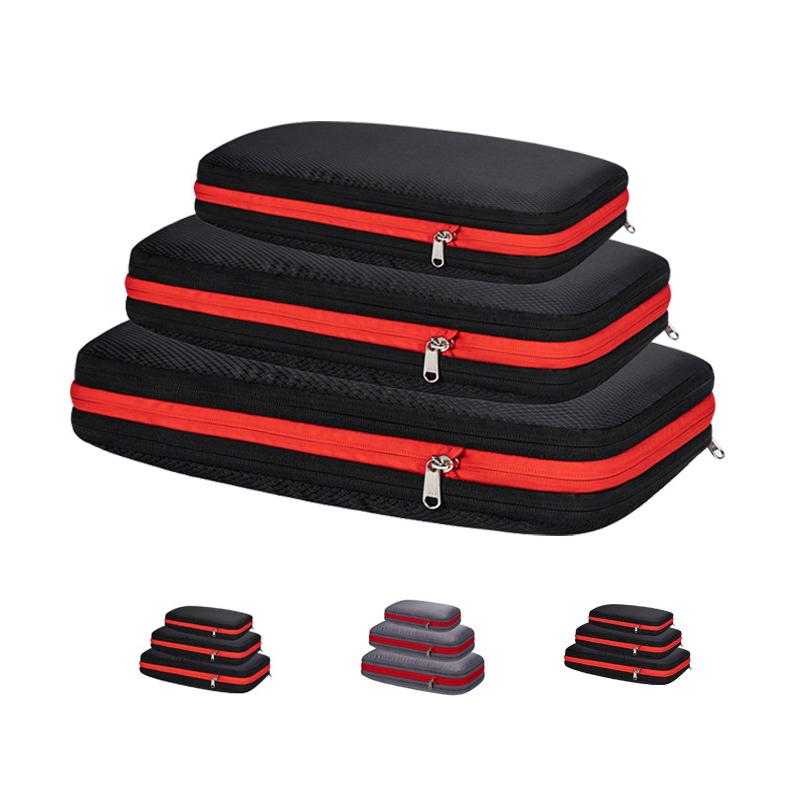 Nylon Travel Compression Cubes Double Layer Portable Pouch Zipper Waterproof Storage Bags for Packing Clothing Storage Bag Shoes Suitcases 1PCS Small 30X20CM 1275₽