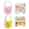 Empty Easter Basket Portable Decorative for Egg Doll Candy Holiday Toddler Boys Girls Reusable Egg Bucket Gift Storage Basket