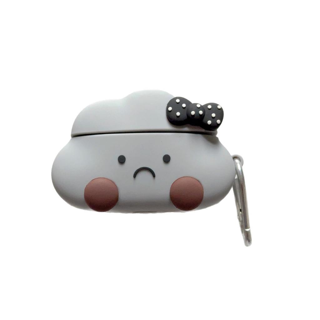 Cute Dark Cloud Expression AirPods Pro Apple Bluetooth Headset Case 1/1/1 Generation Cartoon Case for Women
