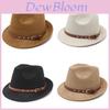 Vintage Suede Felt Hat With Knot And Embroidery For Men Women