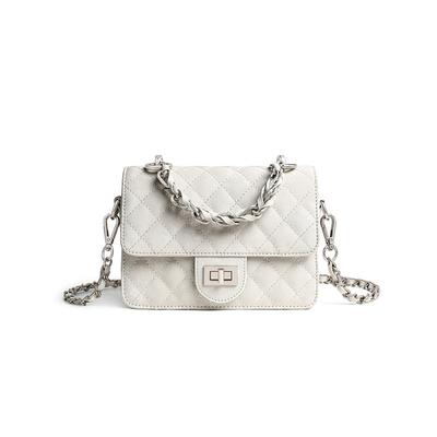 Women's Summer Crossbody Leather Women's Bag High-grade Small Fragrance Wind Diamond Chain Bag
