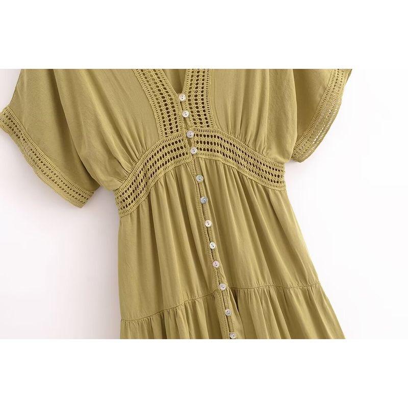 Kaslead New Arrival Women's Clothing Fashion Style Fashion Casual Lace Trim Girdle Dress 3337675