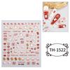 1 Sheet Chinese New Year Nail Stickers with Cartoon Designs Festival Nail Accesories Nail Decals for DIY Nail Art