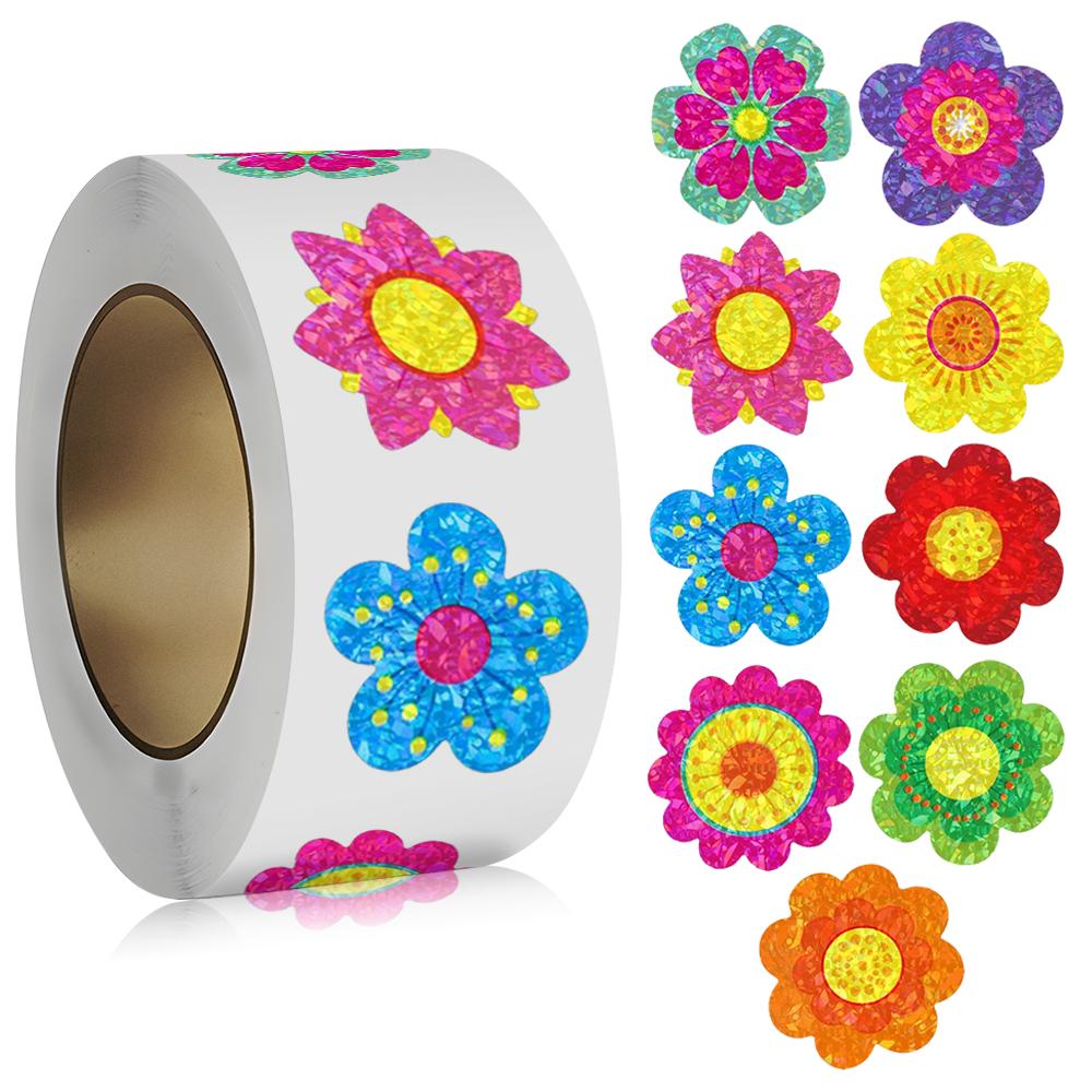 100-500Pcs Laser First-Class Flower High-Standard Stickers Premium-Quality Party Superior-Grade Gift Premium-Quality Box First-Class Packaging