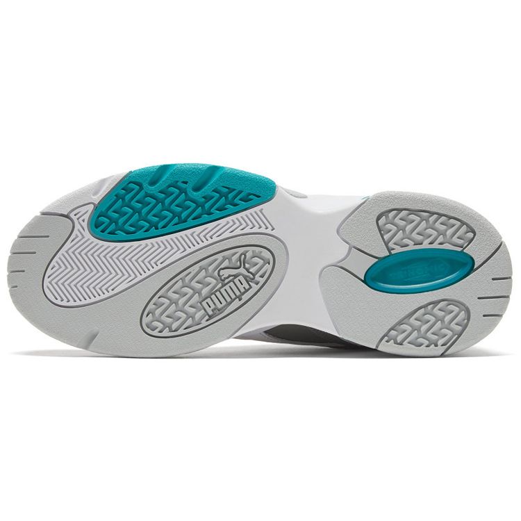 Puma Performer Vintage Leather Lace-Up Low-Top Dad Shoes Unisex Sneaker Gray White 374129-01