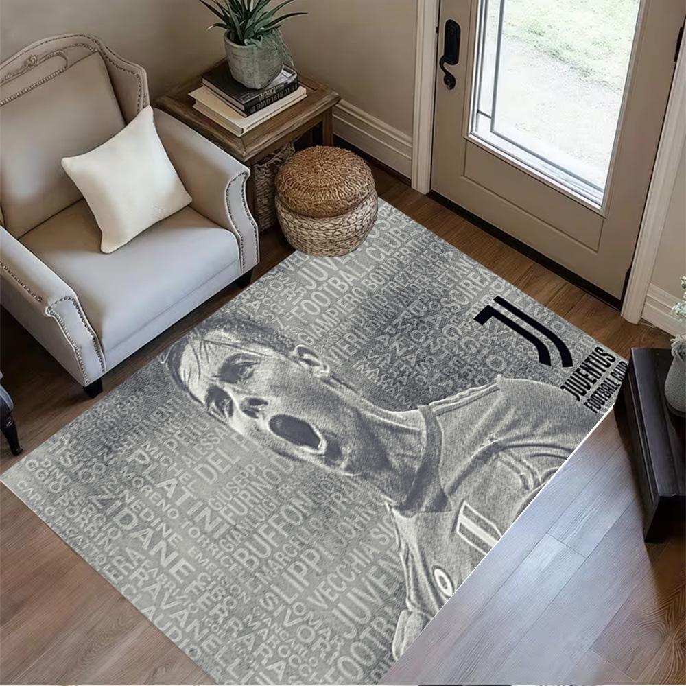 Juventus Celebration Moment Floor Mat Design for Kitchen Decorate Room Dormitory Study Room Anti-slip Rug Office Home Decor Wedding Party Gift
