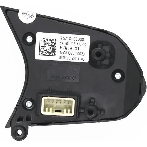 Compatible with Hyundai 2018 2019 Santa FE TM Steering Wheel Cruise Control Buttons Remote Control Button Volume Button 96710 96720(White)