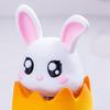 Easter Bunny Decoration Spring Rabbit Figurine with Egg Base for Home Office Desk Shelf Window Sill Decor