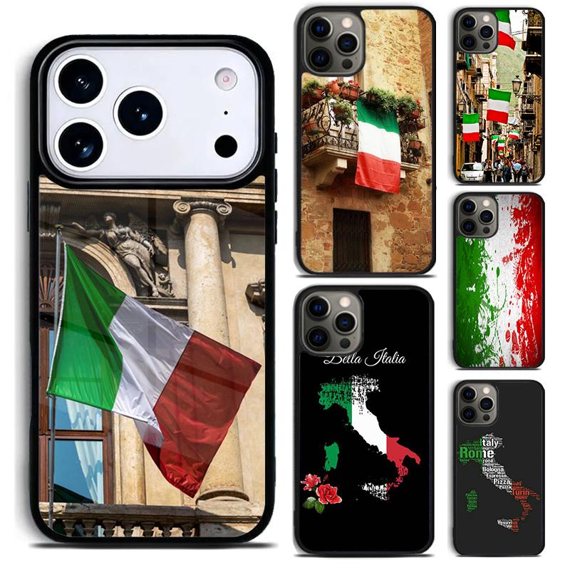 Italy Italia National Flag soft Phone Case for iPhone 17 16 15 Pro Max Air 14 13 12 11 Plus Shockproof Cover