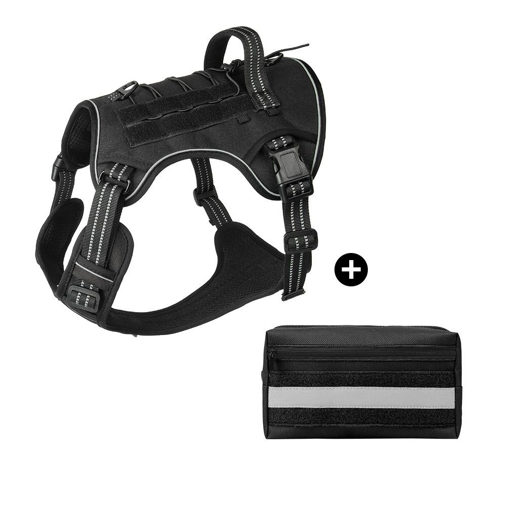 Dog Chest Back Outdoor Medium and Large Dog Multifunctional Tactical Vest Training Explosion-proof Big Dog Leash Dog Chest Back