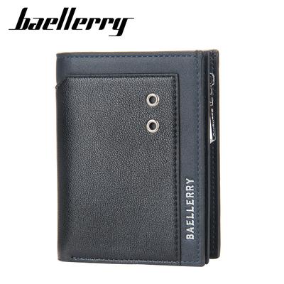 Męski portfel biznesowy na zamek błyskawiczny Klasyczny design Etui na karty Vintage PU Skórzane portmonetki GZW