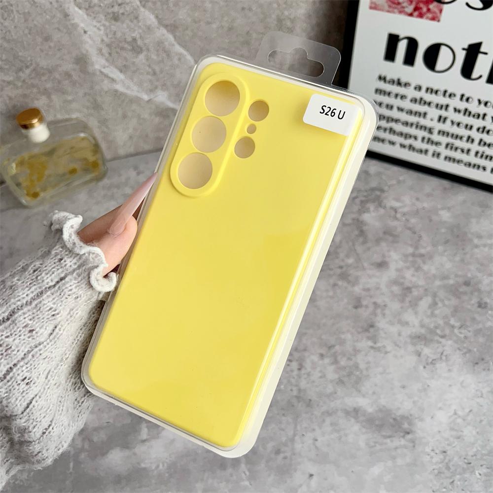 Luxury Original Liquid Silicone 1:1 Phone Case For Samsung Galaxy S23 FE S24 Plus S25 S26 Ultra Anti-drop Protect Cover with box