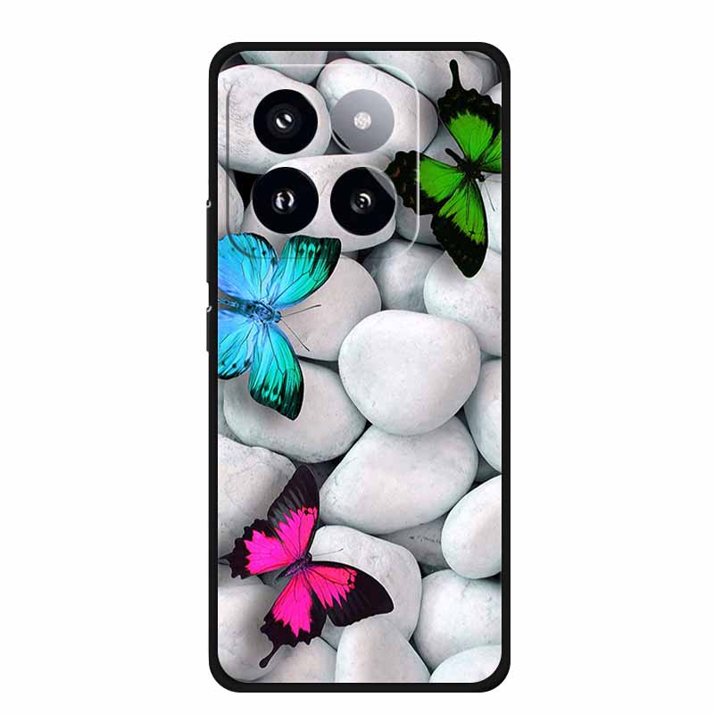 For Xiaomi 14T PRO Case Luxury Soft Silicone TPU Phone Cases Back Cover For Xiaomi14T Bumper Protective Shockproof Love fundas