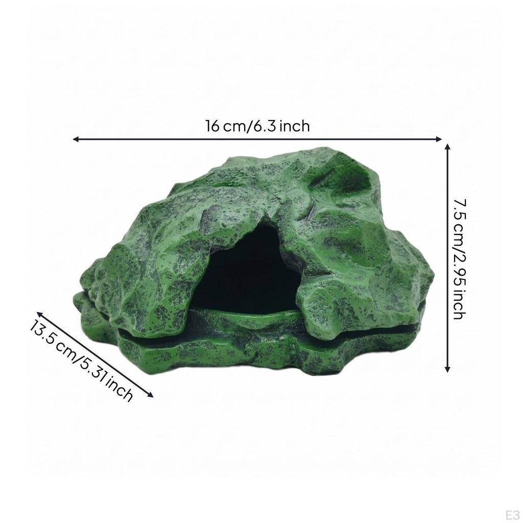 Reptile Rock Cave MultiUse Hide Easy to Cleansable Artificial for Terrarium,