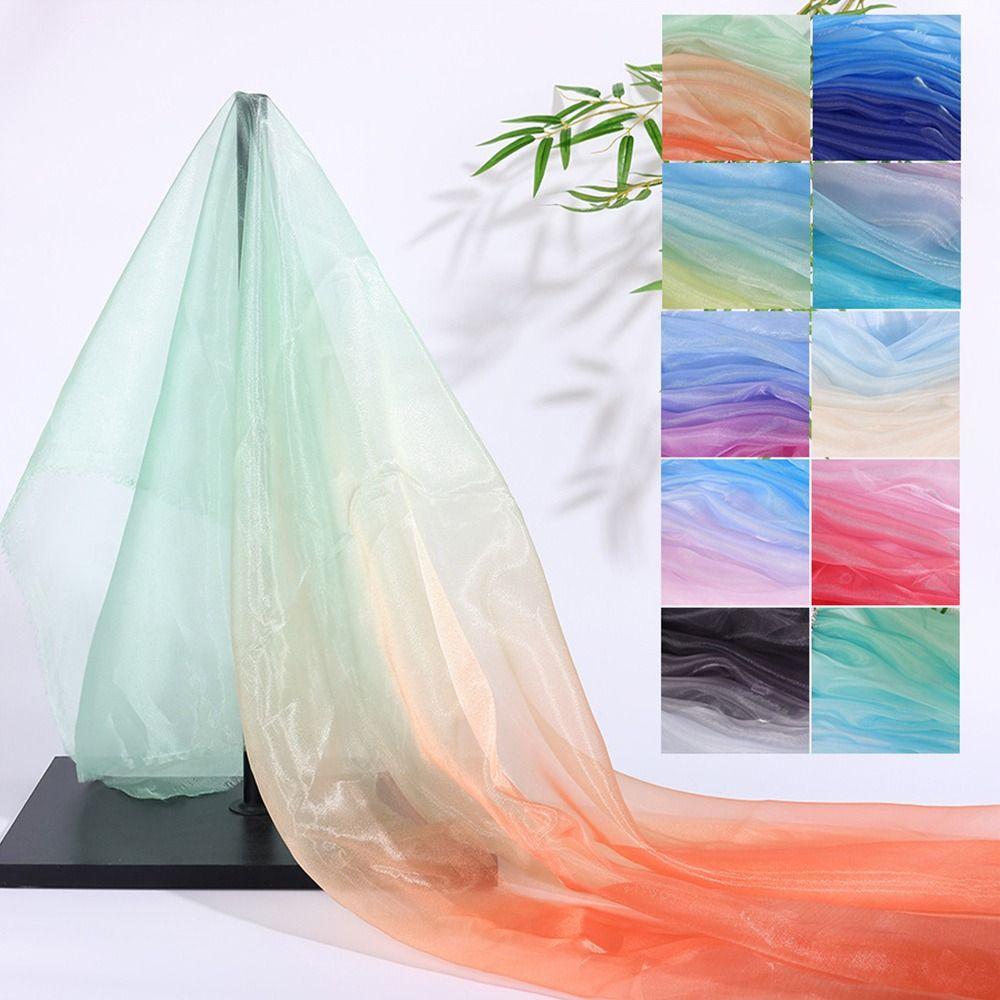 1 Yard/Width 140cm Gradient Fabric Transparent Texture Transparent Fabric Children Skirt