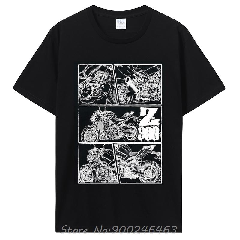 Z900 Naked Bike Motorcycle Graphics T Shirt Design Cotton Tops Tees Fitness T-shirt Men's Tshirt Print O-Neck Tees