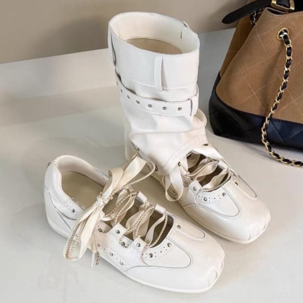 Summer Heightened Two-wear Ballet Cool Boots Women's Summer  Versatile Sweet And Cool Flat Shoes