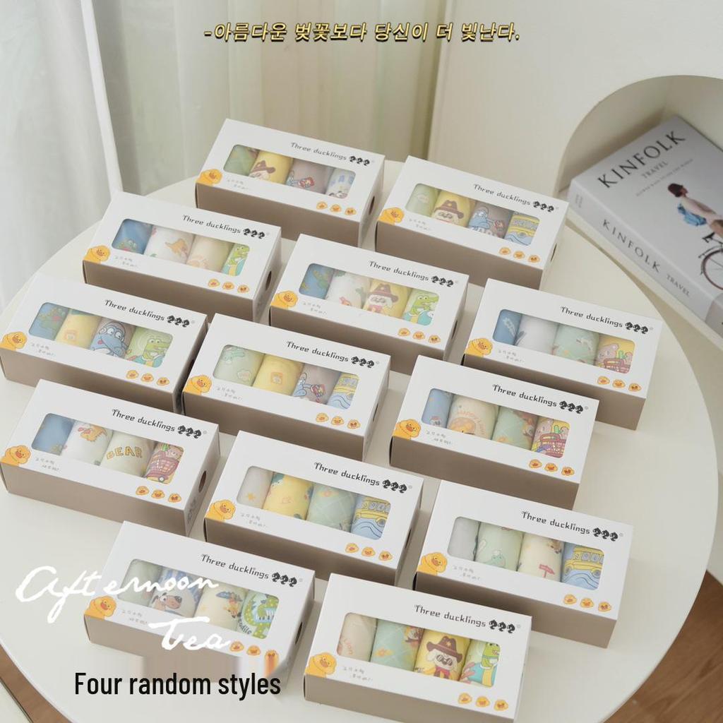 Kids' Pure Cotton Cartoon Boxer Briefs - Breathable All-Cotton Shorts for Boys and Girls