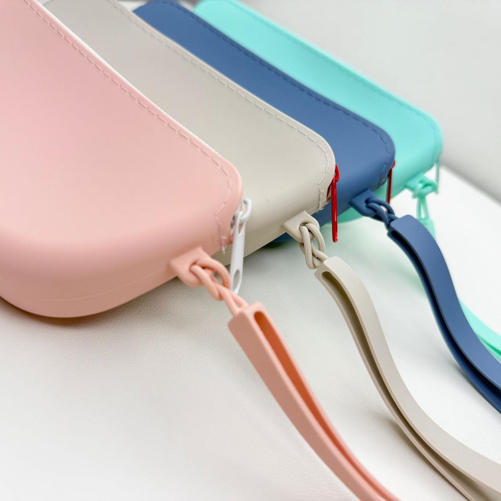 Soft Silicone Zipper Glasses Bag Sunglasses Pouch Eyewear Case Soft Waterproof Glasses Storage Bag Eyeglass Protective Case