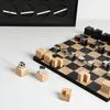 Modern Solid Wood Chessboard Chess Ornaments Geometric Cube Handicrafts Chess Figurines Home Decoration Accessories