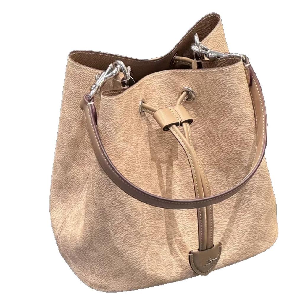 C Home Rowan Bucket Bag Casual Versatile Large Capacity Tote Bag 2025 New Drawstring Crossbody Shoulder Bag