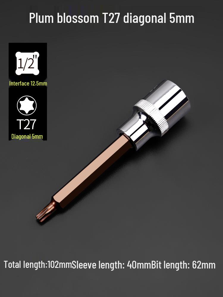 Multibit Screwdriver with Flower, Hexagon, Torx, Spline, and Six-Lobe Heads