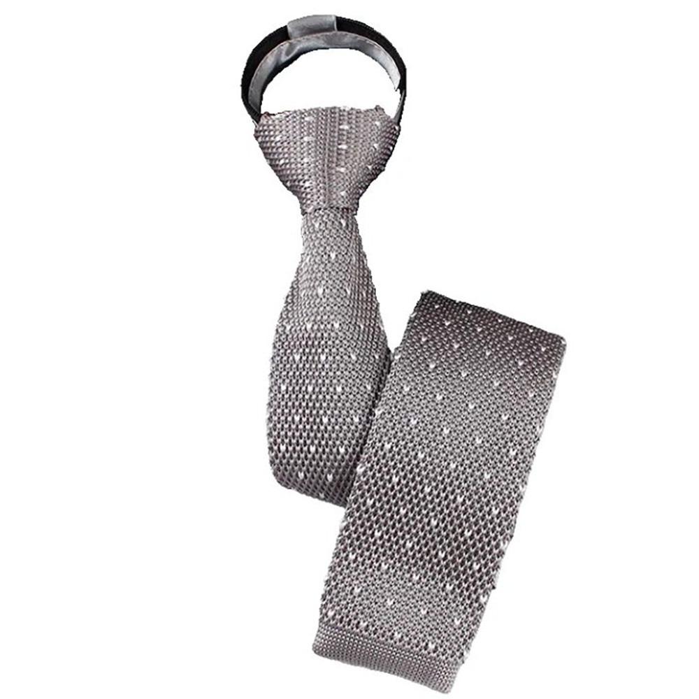 

Zipper Closure Knitted Tie Knitted Fabric Flat Head Tie Soft Striped Tie Clothes Accessories 13