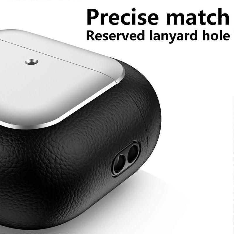 Leder Hülle für Pods 4 Kopfhörer Hülle Schützend Und Mühelose Kabellose Ladefunktion Kein Abnehmen der Abdeckung Notwendig eadsets Silber