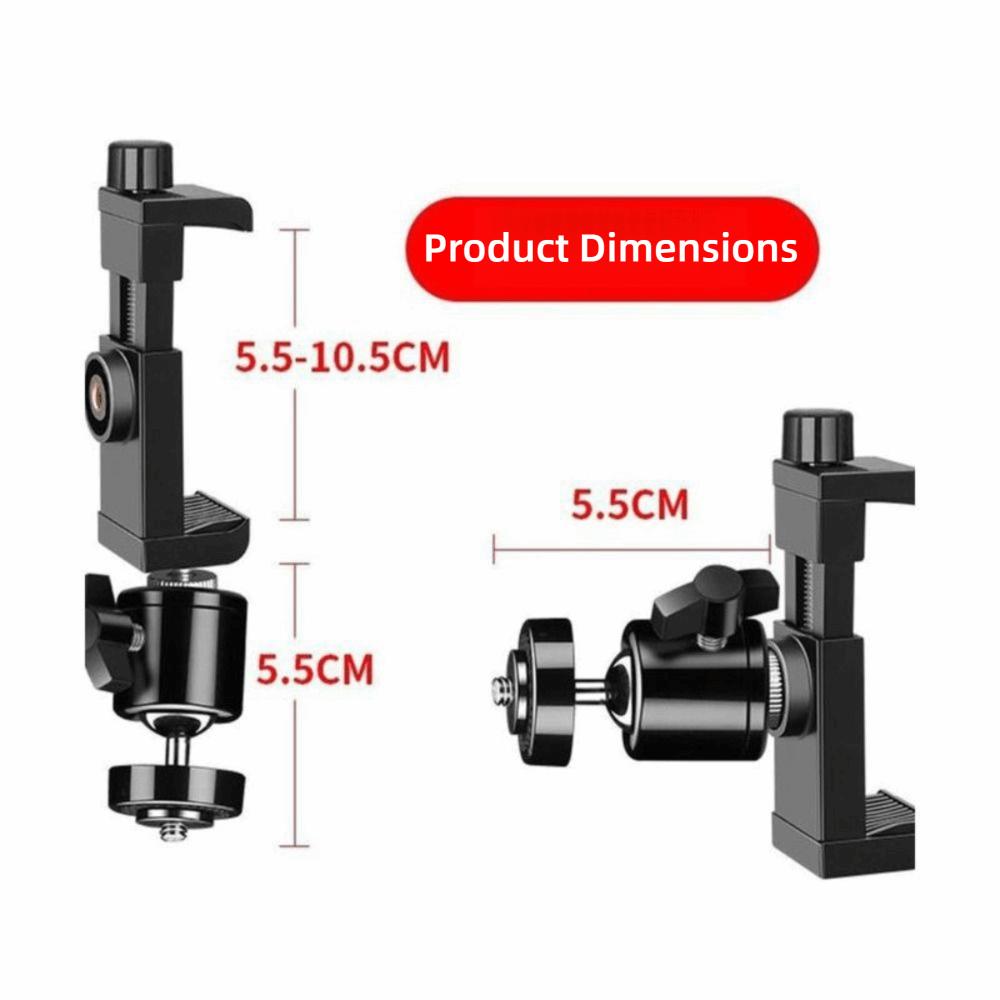 With 1/4 Screw 360° Rotation Mini Camera Holder Adjustable Clip Fixation Smart Camera Mount No Punching Monitor Bed Bracket