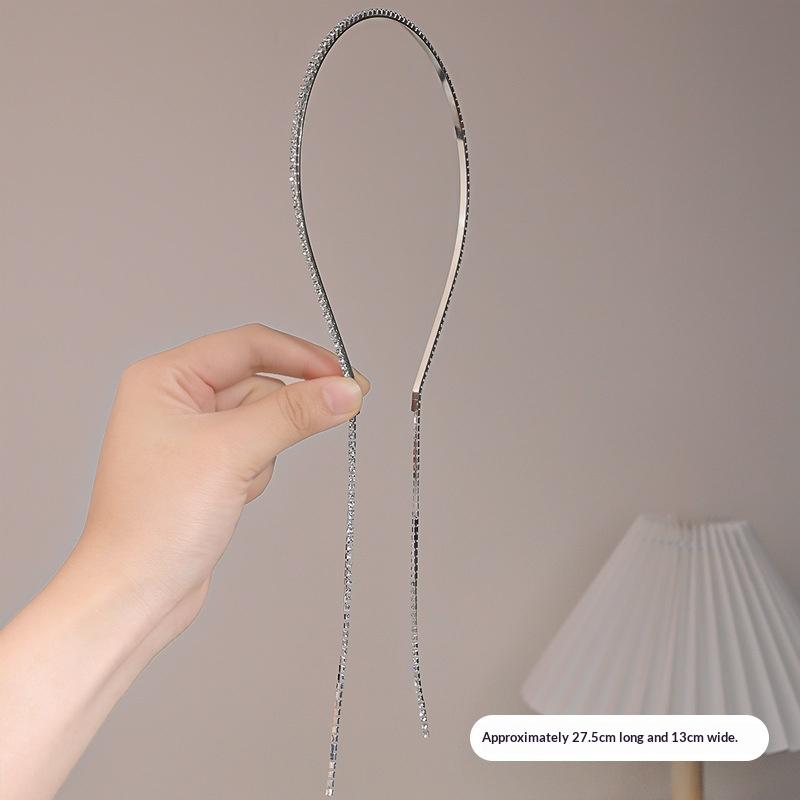 

Pearl Butterfly Tassel Headband For Women Handmade Wedding Headdress Headband Womanhair Accessories Tiara as the picture