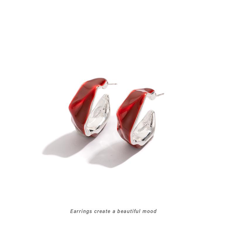 Геометрические C-образные неправильные глазурованные ушные манжеты - Пирсинг не требуется