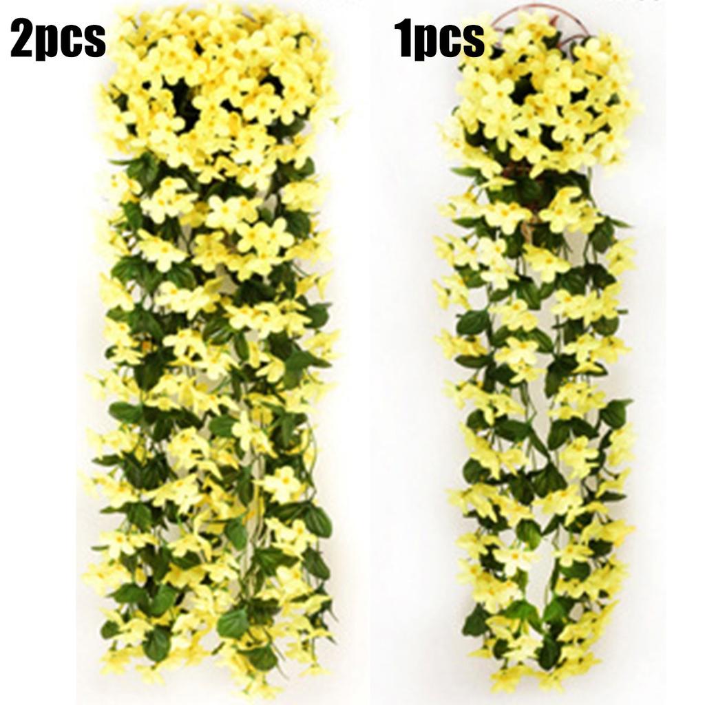 Artificial Wisteria Fake Flowers Vine For Hanging Basket Wedding Outdoor Decor
