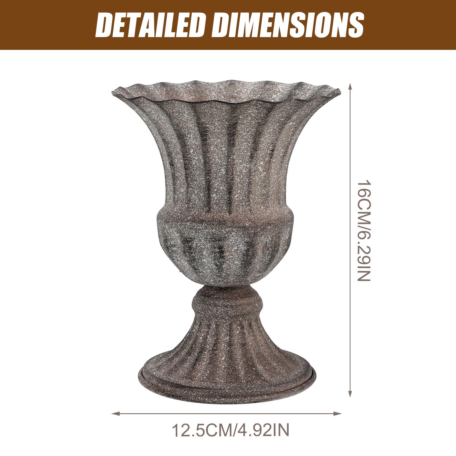 2 шт. Мемориальная ваза Железный цветочный горшок для могил Декоративный контейнер для цветов на кладбище Украшение для надгробия Сад Газон темно серый