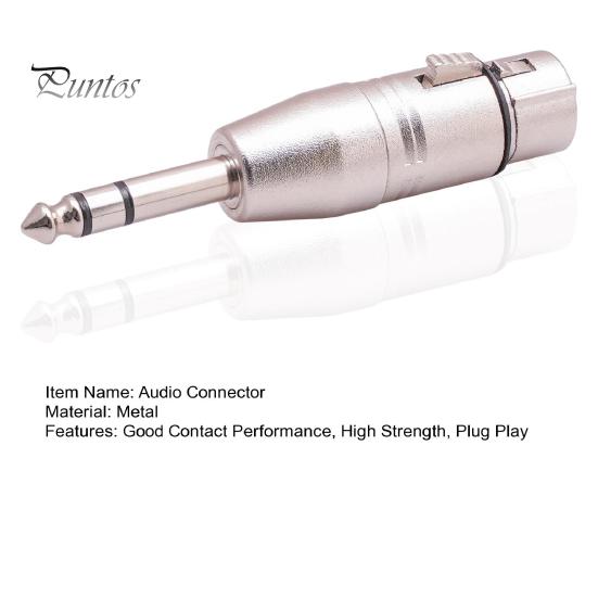Audio Adapter Video Plug Play Anti-interference Make An Cable Connector 1/4 TRS to XLR Female Accessories