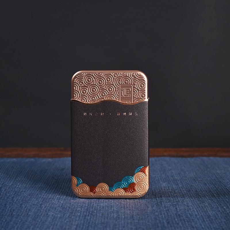 Rectangular Wavy Pattern Metal Storage Box Small Portable Organizer for Tea Bags Coffee Pods Home Office Use