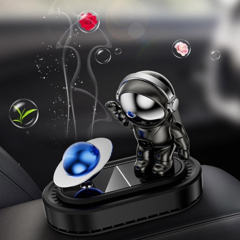 Solar Powered Astronaut Air Freshener Decoration Essential Oil Diffuser Car Ornament Fragrances Dispenser