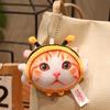 Food Style Kitten Pendant Plush Cartoon Cat Doll Gifts Keyring Pendant  Bag Hanging Ornament