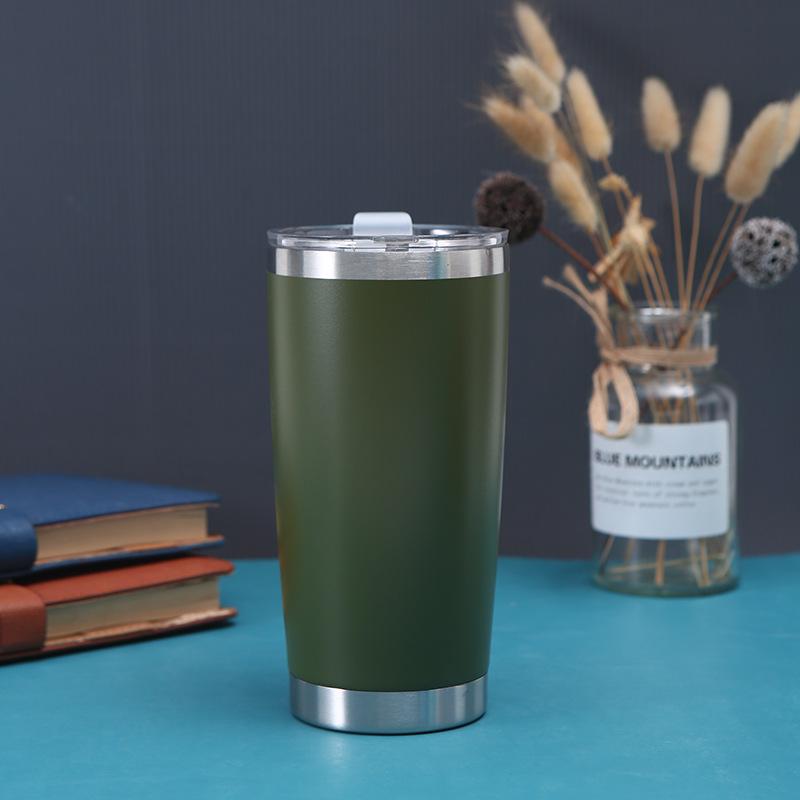 20oz 304 Stainless Steel Vacuum Insulated Car Cup - Customizable, Portable Beer Cup